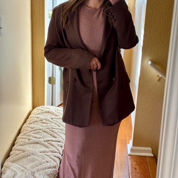 REFORMATION NWT Kinsey Knit Dress in Pink Sparkle S - Picture 1 of 14